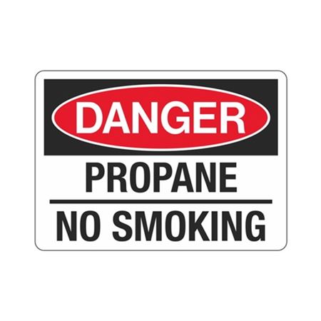 Danger Propane No Smoking Sign